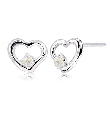 ピアス プティ レディース オープンハート 選べる12誕生石 pt900 プラチナ