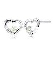 ピアス プティ レディース オープンハート 選べる12誕生石 pt900 プラチナ