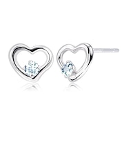 ピアス プティ レディース オープンハート 選べる12誕生石 pt900 プラチナ