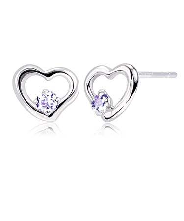 ピアス プティ レディース オープンハート 選べる12誕生石 pt900 プラチナ