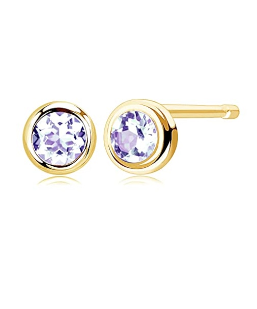 ピアス フクリン 選べる12誕生石 K18 ゴールド レディース