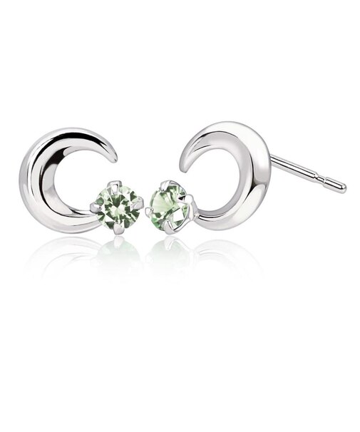 ピアス プティ レディース ムーン 選べる12誕生石 pt900 プラチナ