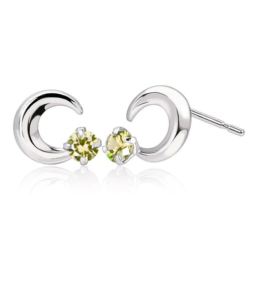 ピアス プティ レディース ムーン 選べる12誕生石 pt900 プラチナ