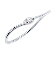 リング レディース 18金 プラチナ ダイヤモンド シンプル リング PT950 K18 ゴールド