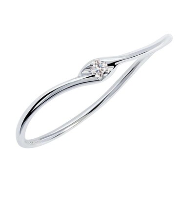 リング レディース 18金 プラチナ ダイヤモンド シンプル リング PT950 K18 ゴールド