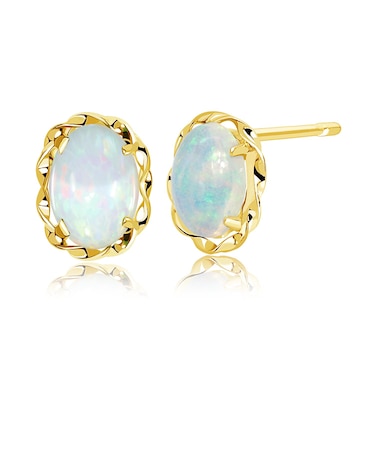 ピアス レディース オパール 0.5ct PT900 プラチナ K18 18金 ゴールド