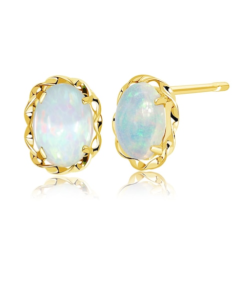 ピアス レディース オパール 0.5ct PT900 プラチナ K18 18金 ゴールド