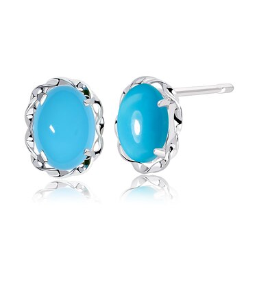 ピアス レディース ターコイズ(トルコ石) 0.5ct PT900 プラチナ K18 18金 ゴールド le56-0027-pt