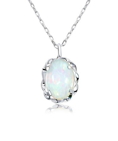 ネックレス レディース オパール 0.25ct PT900 プラチナ K18 18金 ゴールド