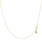 ゴールド チェーン ネックレス 18金 K18 シャインカット 幅 1.0mm 約 1.2g 最長 45cm 長さ調整可能