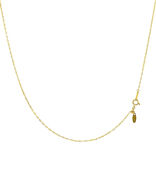 ゴールド チェーン ネックレス 18金 K18 シャインカット 幅 1.0mm 約 1.2g 最長 45cm 長さ調整可能