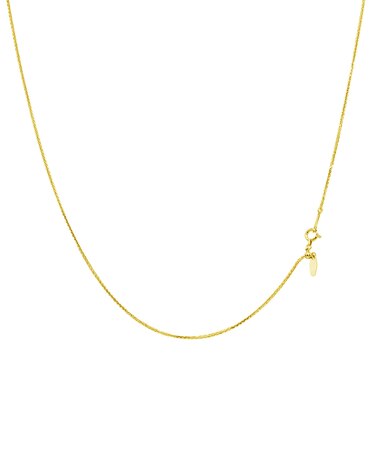 ゴールド チェーン ネックレス 18金 K18 スピガカット 幅 0.8mm 約 2.7g 最長 45cm 長さ調整可能