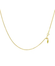 ゴールド チェーン ネックレス 18金 K18 シーベリー 幅 1.2mm 約 2.9g 最長 45cm 長さ調整可能