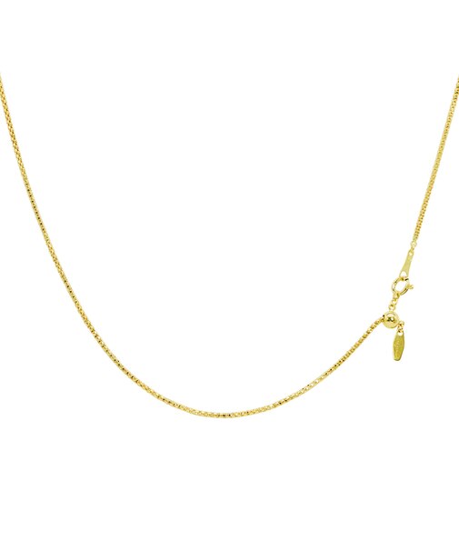 ゴールド チェーン ネックレス 18金 K18 シーベリー 幅 1.2mm 約 2.9g 最長 45cm 長さ調整可能