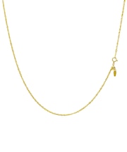 ゴールド チェーン ネックレス 18金 K18 ロープ 幅 1.4mm 約 2.9g 最長 45cm 長さ調整可能