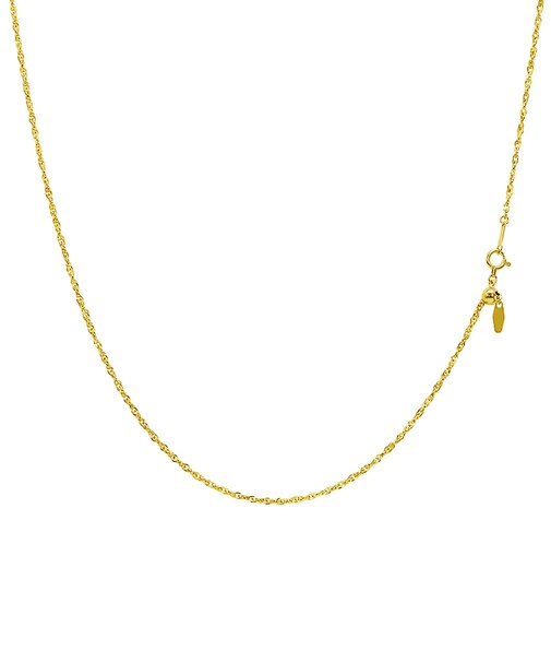 ゴールド チェーン ネックレス 18金 K18 ロープ 幅 1.4mm 約 2.9g 最長 45cm 長さ調整可能