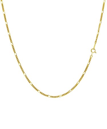 ネックレス チェーン フィガロ K18 ゴールド 線径0.6φ 幅2mm 長さ 45cm