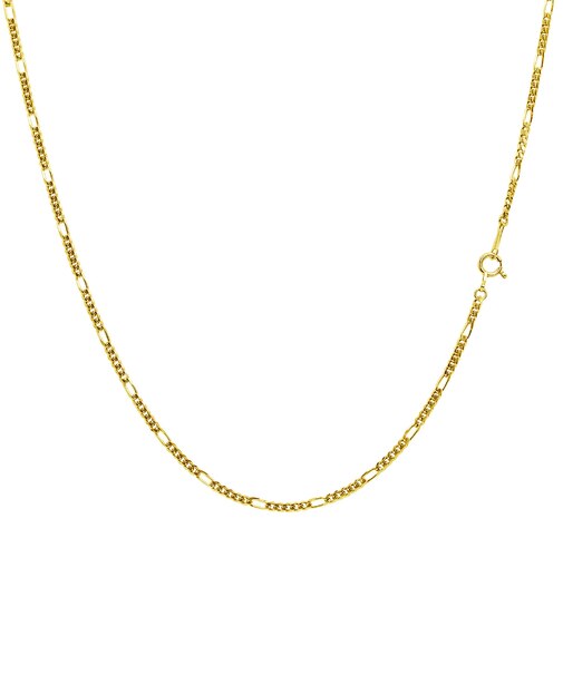 ネックレス チェーン フィガロ K18 ゴールド 線径0.6φ 幅2mm 長さ 50cm