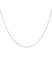 ネックレス チェーン スクリュー Pt850 プラチナ 線径0.33 幅 約 1.9mm 長さ 40cm