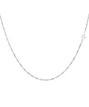 ネックレス チェーン スクリュー Pt850 プラチナ 線径0.33 幅 約 1.9mm 長さ 45cm