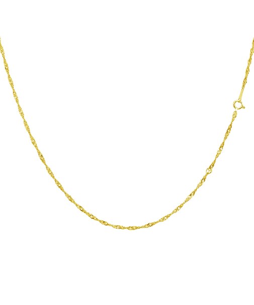 ネックレス チェーン スクリュー K18 ゴールド 線径0.33 幅 約 1.9mm 長さ 45cm