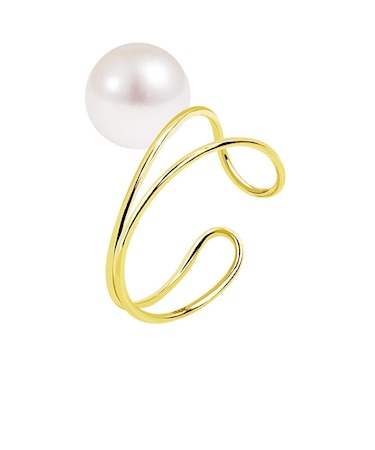 パール イヤーカフ あこや真珠 一粒 Pt900 プラチナ K18 18金 ゴールド