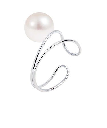 パール イヤーカフ あこや真珠 一粒 Pt900 プラチナ K18 18金 ゴールド