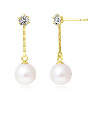 ピアス レディース あこや真珠 パール 天然ダイヤモンド 0.1ct プラチナ PT900