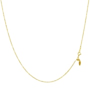 ゴールド チェーン ネックレス 18金 K18 カットボール 幅 1.2mm 約 3g 最長 45cm 長さ調整可能