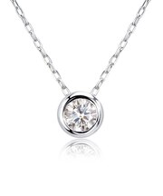 ネックレス サニー ダイヤモンド フクリン 0.1ct プラチナ PT900 イエローゴールド K18YG 18金