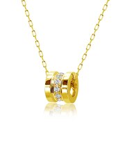 ダイヤモンド エタニティ ネックレス 0.15ct SIクラス・Hカラー 11石 PT900 プラチナ イエローゴールド K18YG 18金