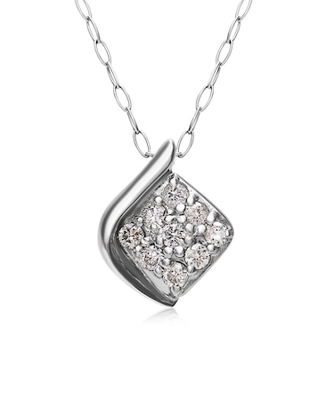 ダイヤモンドネックレス Pt900 プラチナデザイン ダイヤ 0.1ct