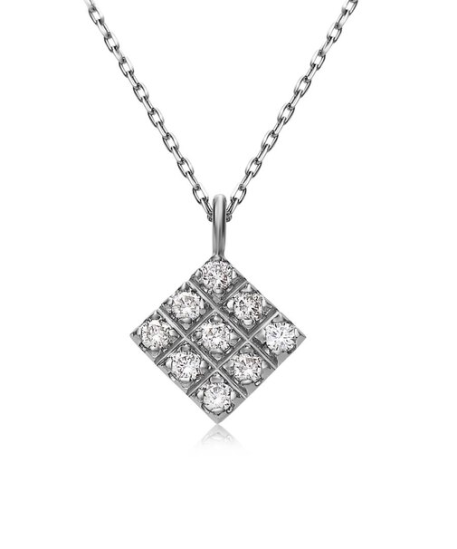 ダイヤモンドネックレス Pt900 プラチナデザイン ダイヤ 0.1ct