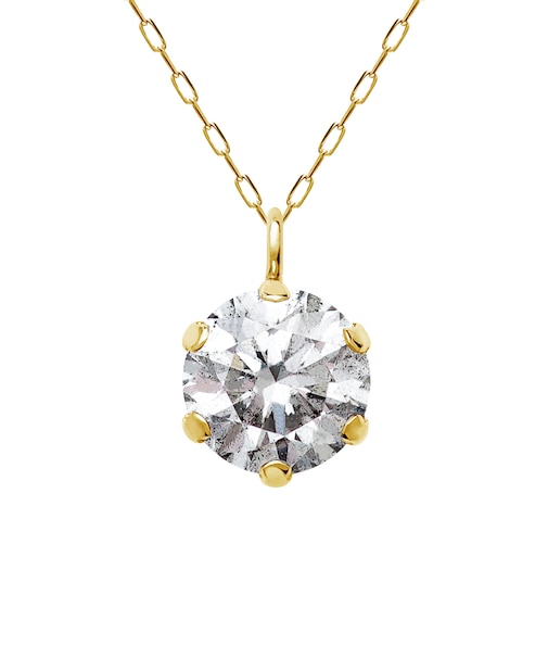 ネックレス ソリティア ダイヤモンド 0.5ct 1粒 pt900 プラチナ K18 18金 イエローゴールド