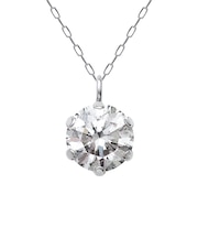 ネックレス ソリティア ダイヤモンド 0.5ct 1粒 pt900 プラチナ K18 18金 イエローゴールド