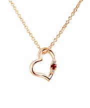 【選べる誕生石】ネックレス レディース ピンクゴールド ラブハート ダイヤ 12誕生石 ( 1・2・3・4・5・6・7・8・9・10・11・12月) 誕生日 プレゼント sears シアーズ