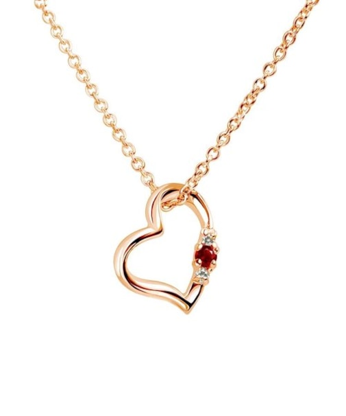 【選べる誕生石】ネックレス レディース ピンクゴールド ラブハート ダイヤ 12誕生石 ( 1・2・3・4・5・6・7・8・9・10・11・12月) 誕生日 プレゼント sears シアーズ