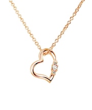 【選べる誕生石】ネックレス レディース ピンクゴールド ラブハート ダイヤ 12誕生石 ( 1・2・3・4・5・6・7・8・9・10・11・12月) 誕生日 プレゼント sears シアーズ