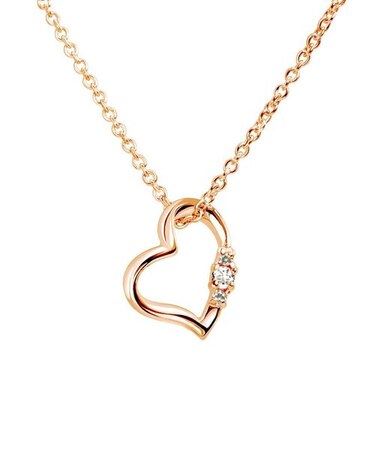 【選べる誕生石】ネックレス レディース ピンクゴールド ラブハート ダイヤ 12誕生石 ( 1・2・3・4・5・6・7・8・9・10・11・12月) 誕生日 プレゼント sears シアーズ