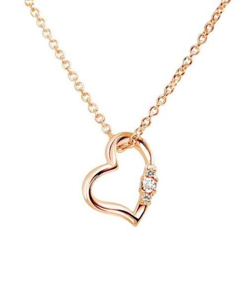 【選べる誕生石】ネックレス レディース ピンクゴールド ラブハート ダイヤ 12誕生石 ( 1・2・3・4・5・6・7・8・9・10・11・12月) 誕生日 プレゼント sears シアーズ