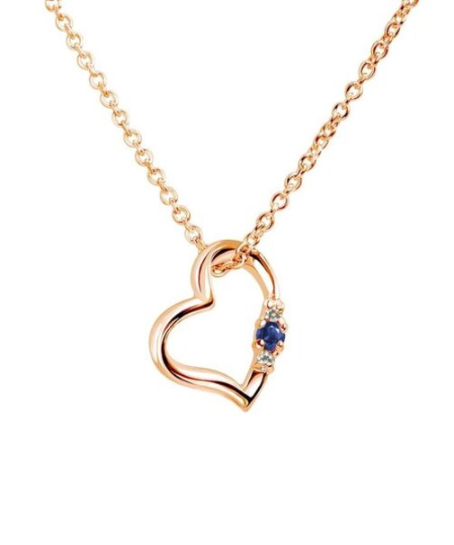 【選べる誕生石】ネックレス レディース ピンクゴールド ラブハート ダイヤ 12誕生石 ( 1・2・3・4・5・6・7・8・9・10・11・12月) 誕生日 プレゼント sears シアーズ