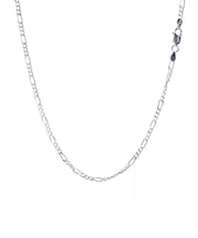 【選べる長さ40cm~55cm】シルバーチェーン フィガロ 2面カット 幅 2.4mm 長さ 40/45/50/55cm メンズ レディース sfg70 誕生日 プレゼント シアーズ