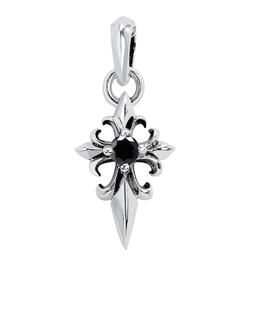 ペンダントトップ ネックレス トップ クロス ブラックキュービックジルコニア メンズ レディース シルバー925 アクセサリー