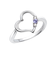 リング 指輪 レディース シルバー925 オープンハート ダイヤモンド 誕生石 12月 タンザナイト