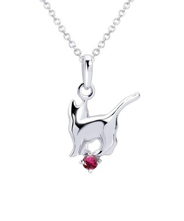 【選べる12誕生石】キャット ネコ 猫ネックレス レディース シルバー 誕生石