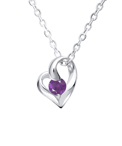 【選べる12誕生石】オープンハート ネックレス レディース