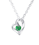 【選べる12誕生石】オープンハート ネックレス レディース