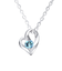 【選べる12誕生石】オープンハート ネックレス レディース