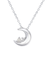 【選べる12誕生石×ダイヤモンド】クレセントムーン ネックレス レディース