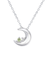 【選べる12誕生石×ダイヤモンド】クレセントムーン ネックレス レディース